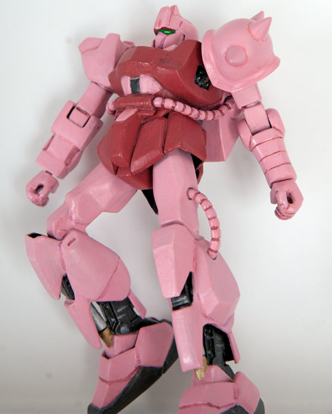 1/144 旧キット百式 リペイント。脚部付近が見える写真