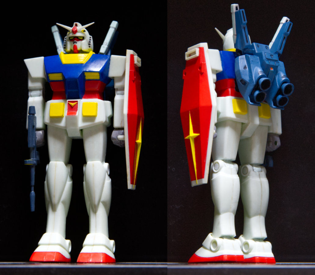 1/144旧キット300円ガンダムと旧HG Mk-2のミキシング写真１